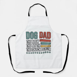 Hond Vader De Snack Dealer Vintage Paw Print Shirt Schort