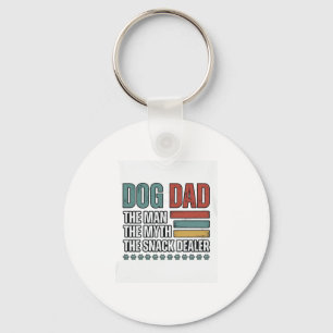 Hond Vader De Snack Dealer Vintage Paw Print Shirt Sleutelhanger