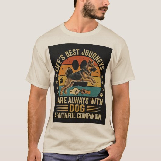 Hond Vader Duitse Herdershond Trui T-shirt (Voorkant)