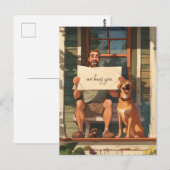 Hond vader en zijn hond briefkaart (Voorkant / Achterkant)