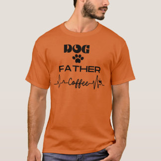 Hond Vader Koffieliefhebber Familie T-shirt