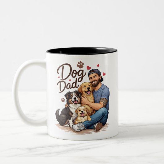 Hond Vader Leven Mok - Grappige koffiekop voor hon (Links)