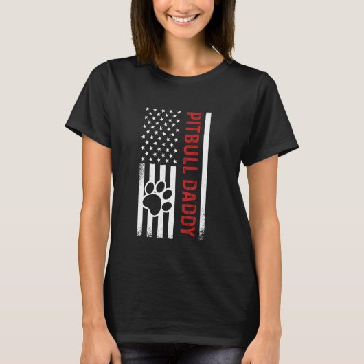 Hond Vader Pitbull T-shirt (Voorkant)