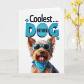 Hond Vader Pret Zonnebril Kaart (Gele Bloem)