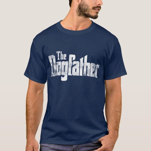 Hond Vader Retro Vrienden T-shirt (Voorkant)