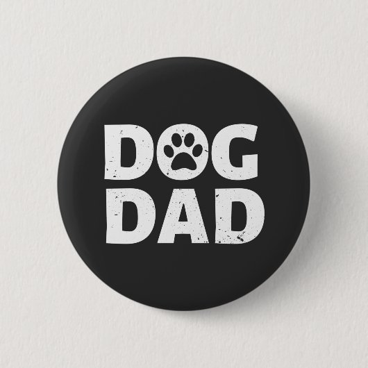 Hond Vader Ronde Button 5,7 Cm (Voorkant)