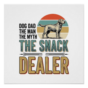 Hond Vader Snack Dealer Vintage Hond Liefhebber Sh Perfect Poster