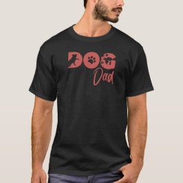 Hond Vader T-shirt - Retro rode hondensilhouet, po