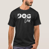 Hond Vader T-shirt - Silhouet van hond, pootafdruk (Voorkant)