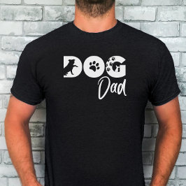 Hond Vader T-shirt - Silhouet van hond, pootafdruk