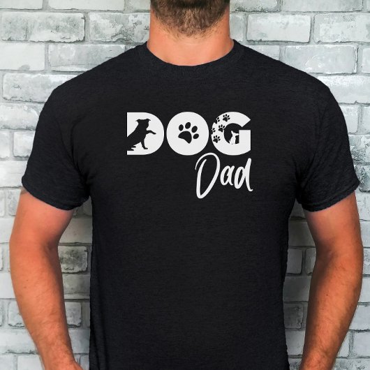 Hond Vader T-shirt - Silhouet van hond, pootafdruk