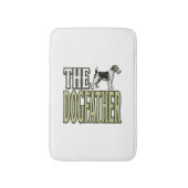 Hond Vader Terrier Vintage Gravure Shirt Ontwerp_ Badmat (Voorkant Verticaal)