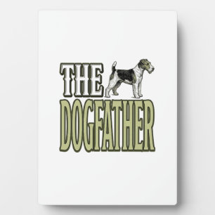 Hond Vader Terrier Vintage Gravure Shirt Ontwerp_ Fotoplaat