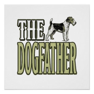 Hond Vader Terrier Vintage Gravure Shirt Ontwerp_ Perfect Poster