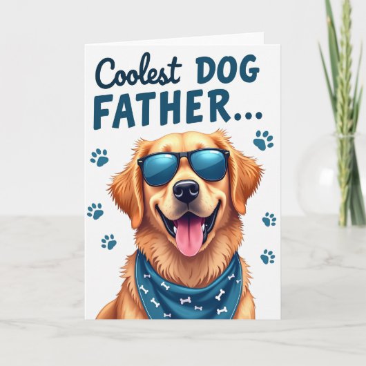 Hond Vader Turquoise Bandana Kaart (Voorkant)
