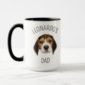 Hond vader vader vader eigenaren gepersonaliseerde mok (Links)