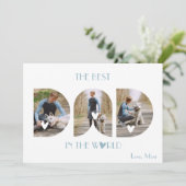 Hond Vader Vaderdag Van huisdier foto Feestdagenkaart (Staand voorkant)