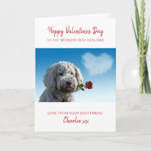 Hond Vader Valentijn Gedersonaliseerde Huisdier Fo Feestdagen Kaart