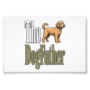 Hond Vader Vintage Gravure Hond Liefhebber Design_ Foto Afdruk