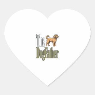 Hond Vader Vintage Gravure Hond Liefhebber Design_ Hart Sticker