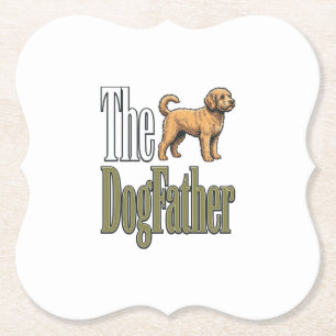 Hond Vader Vintage Gravure Hond Liefhebber Design_ Kartonnen Onderzetters