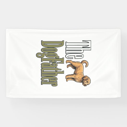 Hond Vader Vintage Gravure Hond Liefhebber Design_ Spandoek (Horizontaal)