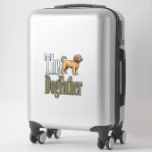 Hond Vader Vintage Gravure Hond Liefhebber Design_ Sticker (Koffer)