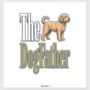 Hond Vader Vintage Gravure Hond Liefhebber Design_ Sticker