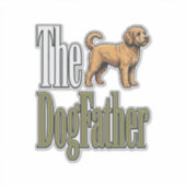 Hond Vader Vintage Gravure Hond Liefhebber Design_ Sticker (Voorkant)