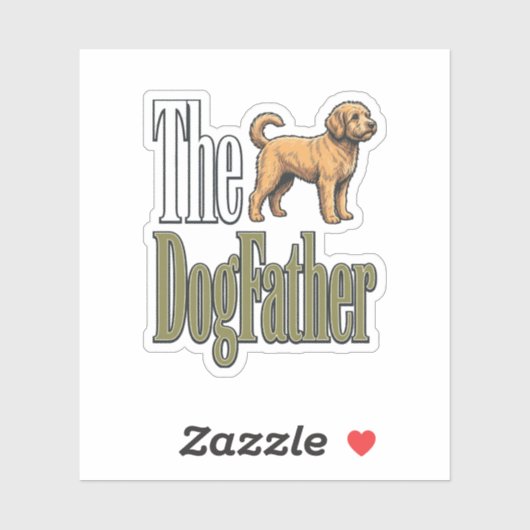 Hond Vader Vintage Gravure Hond Liefhebber Design_ Sticker (Vel)
