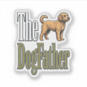 Hond Vader Vintage Gravure Hond Liefhebber Design_ Sticker (Voorkant)