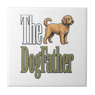 Hond Vader Vintage Gravure Hond Liefhebber Design_ Tegeltje