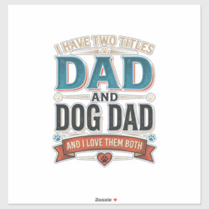 Hond Vader Vintage Gravure T-Shirt Ontwerp_1 Sticker