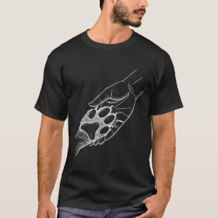 Hond Vader Vuiststoot Met Hond Poot Hond Liefhebbe T-shirt