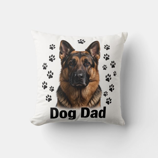 Hond Vader Worp Kussen (Voorkant)