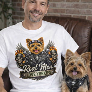Hond Vader Yorkie Biker T-shirt