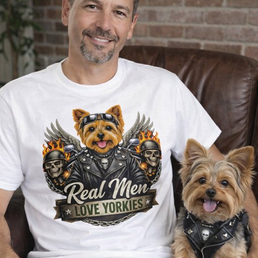 Hond Vader Yorkie Biker T-shirt