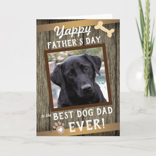 Hond Vaderdag Eén foto Kaart (Voorkant)