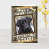 Hond Vaderdag Eén foto Kaart (Gele Bloem)