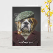 Hond Vaderdag Kaart (Gele Bloem)