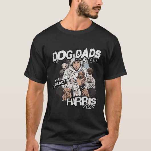 Hond vaders voor Kamala Harris T-shirt (Voorkant)