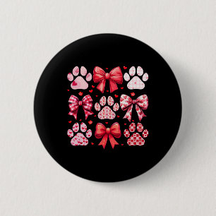 Hond Valentijn Coquette Cute Hond Pootafdruk Hart Ronde Button 5,7 Cm