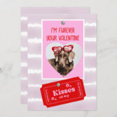 Hond Valentijn Plat Vakantiekaart Feestdagenkaart (Voorkant / Achterkant)