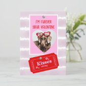 Hond Valentijn Plat Vakantiekaart Feestdagenkaart (Staand voorkant)