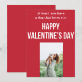 Hond Valentijnsdag Kaarten Funny Gift Vakantie Kaa (Voorkant / Achterkant)