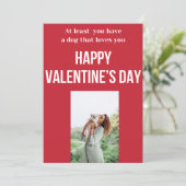 Hond Valentijnsdag Kaarten Funny Gift Vakantie Kaa (Staand voorkant)