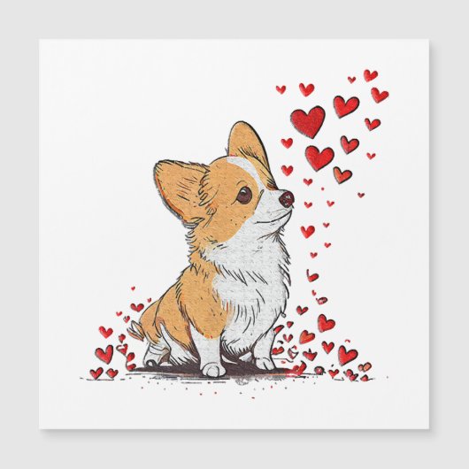 Hond Valentijnsdag Schattige Corgi Valentijnsdag (Voorkant)