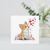 Hond Valentijnsdag Schattige Corgi Valentijnsdag (Staand voorkant)