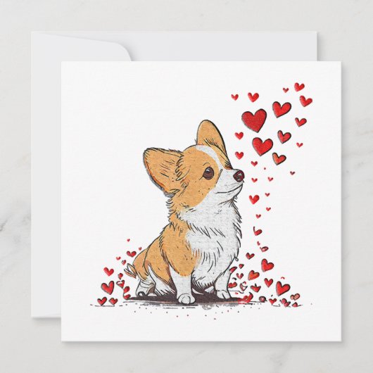 Hond Valentijnsdag Schattige Corgi Valentijnsdag (Voorkant)
