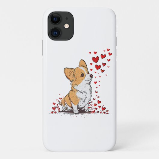 Hond Valentijnsdag Schattige Corgi Valentijnsdag Case-Mate iPhone Case (Achterkant)